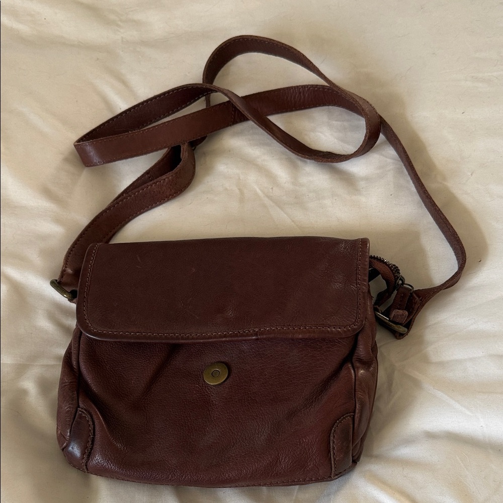 Brown Leather Crossbody Bag